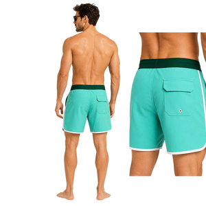 Custom Green White <b>Men</b>’s Surf Board Shorts Quick Dry Swim <b>Trunks</b> Sublimation Printed Beach Water Sports Shorts OEM ODM Supplier - Product Image 4