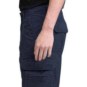 Pantalones Cortos Cargo de Color Sólido para Hombre, Cintura Media, Cierre con Cordón, Estilo Bermuda, Pantalones Casuales con Bolsillos, 100% Algodón, Secado Rápido, Lona - Product Image 3