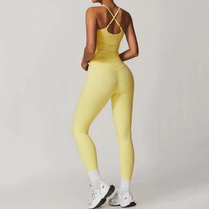 High Quality Women's Yoga <b>Bra</b> Sets Leggings Quick Dry Eco-Friendly <b>Bamboo</b>/Cotton/Spandex Workout Gym Clothing Wholesale Fitness - Product Image 5