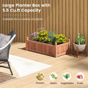 Jardinière rectangulaire de 46 x 24 x 16 pouces avec trous de drainage, pots et jardinières pour jardin, pelouse et cour arrière - Product Image 5