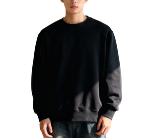 Sweat-shirt unisexe à col rond personnalisable avec logo, coupe classique, pull-over uni à manches longues, sweat-shirt décontracté en molleton, 100% coton respirant - Product Image 2