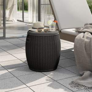 Boîte de rangement compacte en polypropylène noir pour le jardin, idéale pour les besoins de rangement et de stockage - Product Image 1