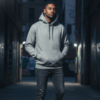 Hoodie Custom untuk Sweatshirt Nomor Malaikat Unisex, Tracksuit Fleece Tebal 100% Katun, Pakaian Musim Dingin Grosir Pabrik