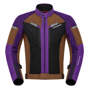 Chaqueta de Motocicleta de Cuero Unisex de Manga Larga con Estampado Digital Amarillo, Negro y Rojo, Reflectante, Resistente al Viento, para Todas las Estaciones, para Adultos - Product Image 5