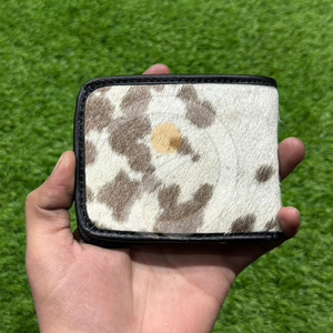 Premium Cowhide Hair On Leather Wallet Handmade <b>Slim</b> Bifold Wallet <b>Card</b> <b>Holder</b> Leather Wallet Vintage Inspired Style - Product Image 1