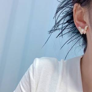 Pendientes de Plata de Ley con Diseño de Pintura al Óleo, Perla de Agua Dulce y Mariposa de Primavera, Joyería Zhuji, Elegantes Broches para las Orejas - Product Image 4