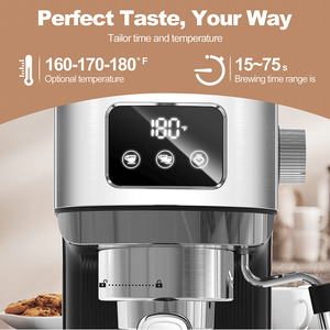 Macchina per Espresso Semi-Automatica ULKA 1350W, Pompa ad Alta Pressione 20 Bar, Capacità 1/2 Tazza per Cappuccino e Latte, Compatibile con Capsule ESE POD - Product Image 6