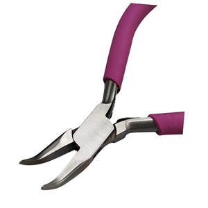 Pince à bec courbé pour la fabrication de bijoux, outil de pliage de fil angulaire pour la mise en forme de fil de perlage et la réparation de bijoux - Product Image 1