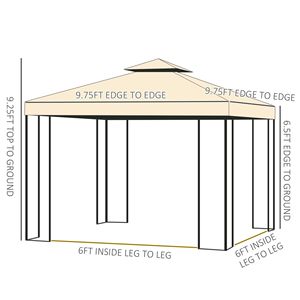 Gazebo/Pergola da Giardino con Tettoia, Riparo per Esterni dal Design Elegante - Product Image 2