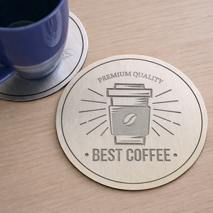 Cadeaux promotionnels OEM, sous-verres métalliques personnalisés avec logo - Product Image 3