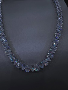 Collar de Cadena de Plata 925 de Lujo con Diamantes Moissanite VVS de Alta Calidad, Perfecto para Uso Diario y para Fiestas, Disponible para la Venta - Product Image 3