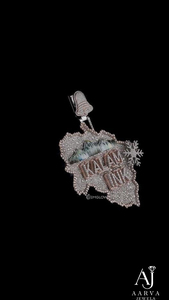 Colgante de Lujo Personalizado con Forma de Copo de Nieve de Moissanita, Chapado en Oro sobre Plata, Regalo Unisex - Product Image 4