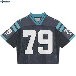 DAIZEN STAR INTERNATIONAL Men's Ice Hockey Jersey 23 Mesh V-Neck Short Sleeve Breathable Polyester Sport Apparel - Product Image 3
