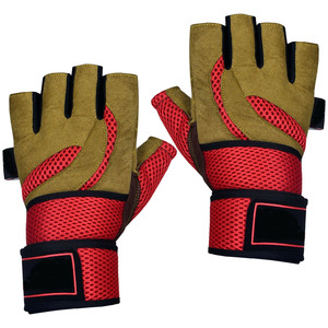 Guantes Deportivos Personalizados de Alta Calidad, Medios Dedos, Color Rojo Oliva, Malla Transpirable, Correa Ajustable para la Muñeca, para Gimnasio y Entrenamiento - Product Image 5