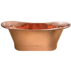 Baignoire décorative de luxe pour salle de bain, finition cuivre brillante, fabrication artisanale, parmi les plus vendues. - Product Image 3