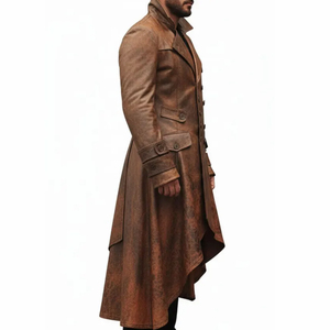Manteau en cuir véritable pour homme, veste d'hiver de qualité supérieure, logo personnalisé, vêtements d'extérieur tendance, nouvelle collection 2026 - Product Image 3