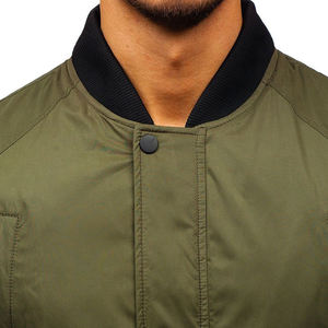 Chaqueta Bomber de Satén de Secado Rápido para Hombre, Diseño Personalizado OEM, con Cremallera Suave, Cómoda y Duradera, Chaqueta de Invierno para Hombre - Product Image 5