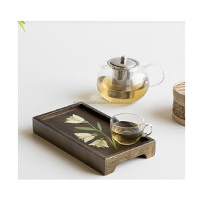 Plateau en bois minimaliste moderne Plateau décoratif rectangulaire écologique 100 pièces pour salon, table à manger, cuisine, bureau - Product Image 3