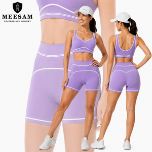 Shorts Deportivos de Yoga y Pilates, Marca Reconocida, Transpirables, Sin Costuras, Cuello Redondo, Cintura Media, Ecológicos, de Spandex - Product Image 2