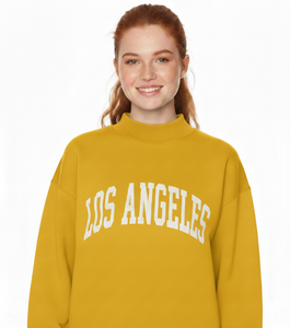 Winter Eco Friendly Customizable Mock Neck <b>Sweatshirt</b> Sustainable Softness <b>Women</b> Fashion Drop Shoulder <b>Long</b> - Product Image 1