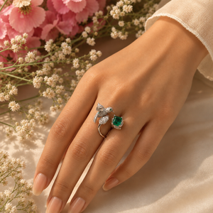 Lucy CZ Designer Ring-Rose Gold Plated 18K Fashion Band Trendy Animal Number Inlay Zircon Engagement Ring - Product Image 2
