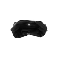 Sac à main de luxe souple et décontracté pour femme en cuir Nappa noir avec patchwork étoiles, fermeture boutonnée, grand format 12 pouces