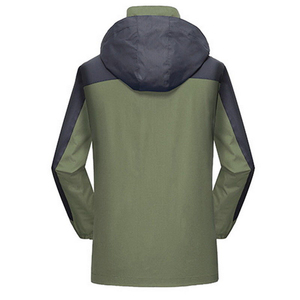 New Custom Printed High-Visibility Reflective Canvas Rain <b>Jacket</b> Company Logo <b>Mandarin</b> <b>Collar</b> Front Zipper Closure Waterproof - Product Image 2