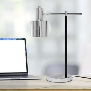 Lámpara de Mesa de Latón de Estilo Industrial con Brazo Ajustable, Luz Moderna para Escritorio y Sala de Estudio - Product Image 1