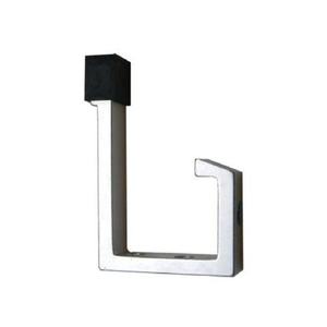 Elegante Perchero de Pared Moderno de Metal Resistente con 2 Ganchos, Acabado Plateado, Ahorra Espacio para la Entrada - Product Image 2