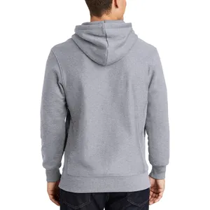 Men's Gray Hooded Sweatshirt Regular Fit Solid Colour Casual Fleece <b>Hoodie</b> With Front Pocket Autumn Wear 2027 - Product Image 3