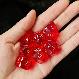 Jeu de dés en résine de qualité supérieure, 7 pièces, pour D&D, avec bords tranchants, pour jeux de rôle sur table, à bas prix - Product Image 2