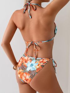 Trendy 2 Piece <b>Bikini</b> <b>Set</b> Custom Logo Women’s Swimwear <b>String</b> Triangle <b>Bikini</b> Beachwear Fashion Swimsuit OEM ODM Private Label - Product Image 3