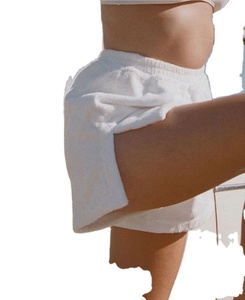 Pantalones cortos de toalla de felpa de algodón liso de playa de alta calidad de verano, pantalones cortos de mujer, pantalones cortos de salón de baño suaves 2026 - Product Image 5