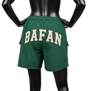 Chaqueta cortavientos para mujer, ligera, de nailon y poliéster, color verde oscuro, corte informal, con logotipo bordado en chenilla, pantalones cortos personalizados para mujer - Product Image 2