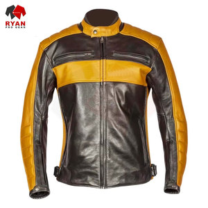 Vestes en cuir sur mesure pour hommes, couleurs unies, logos personnalisés, grandes tailles, vestes respirantes de Ryan Pro Gear - Product Image 6