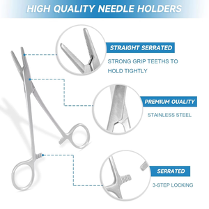 Kit de pratique de suture pour étudiants de qualité supérieure, avec coussinet en silicone, ensemble d'entraînement à la suture, outils chirurgicaux, kit d'apprentissage médical réutilisable - Product Image 5