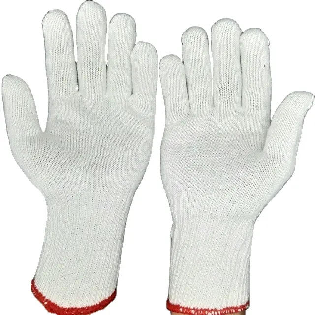Lange und hochwertige nahtlose 10 Gauge Baumwolle gestrickte industrielle Baumwoll handschuhe, Vietnam Hersteller
