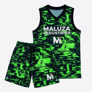 Conjunto de uniforme de baloncesto profesional, camiseta y pantalones cortos personalizados para equipo, ropa deportiva sublimada para streetball, MALUZA INDUSTRIES - Product Image 1
