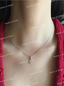 Collar con colgante de letra E de plata 925 y moissanita, dije de diamante con inicial del alfabeto, elegante joya para uso diario, regalo para mujeres y niñas - Product Image 3