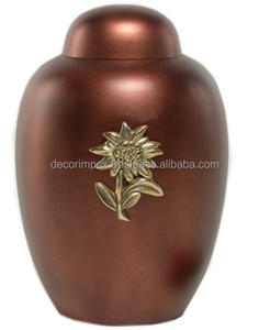 Premium Quality Aluminium Cremation Urns for Human Ashes | Monarch <b>Memorial</b> Brass Urns With Engraved Bird - Product Image 3