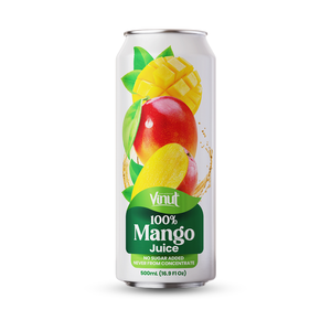 Zumo de mango 100% puro de primera calidad, lata de 490ml, fabricante de etiqueta privada OEM ODM, precio al por mayor ISO - Product Image 3