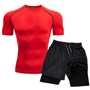 Customized Boxing/Jiu Jitsu <b>Compression</b> Set-Lightweight Stretch Breathable 200GSM Polyester/Spandex T-<b>Shirt</b> Shorts Rash Guard - Product Image 6