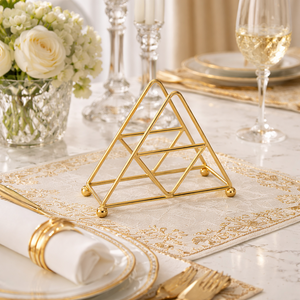 Porte-serviettes en fer de luxe moderne, nouveauté, best-seller, pour décoration intérieure et extérieure de Noël - Product Image 1