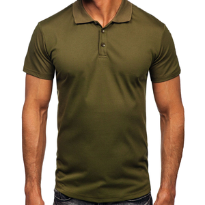 Camiseta Polo Roja de Algodón de Lujo para Hombre, Transpirable, Manga Corta, Bordada, Lisa, Estilo Europeo, para Golf - Product Image 4