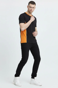 T-shirt à manches courtes en coton 100% pour homme SOSH 4, col rond, séchage rapide, tricot interlock - Product Image 4