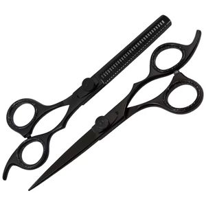 Professional Stainless Steel Sharp Hair Salon Scissors Set with <b>Thinning</b> Shears and Straight Cut Scissors in Blue Carry Case - Product Image 2