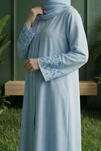 Ropa Tradicional Musulmana, Vestido Islámico Modesto para Mujer, Tela Nida Suave, Abaya Bordada de Lujo, Estilo de Oriente Medio, Talla Grande - Product Image 2