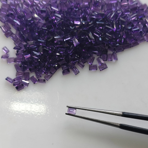 พลอยอะเมทิสต์สีม่วงธรรมชาติจากแอฟริกา ขนาด 3x2 มม. รูปทรงบาแกตต์ คุณภาพดีที่สุด พลอยหลวมสำหรับทำเครื่องประดับ จากร้านเรดเมาน์เทน เจมส์ - Product Image 4