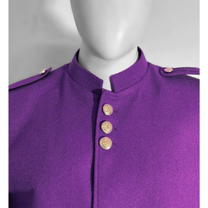 เสื้อแจ็คเก็ตดับเบิ้ลสีม่วงแบบดั้งเดิมของสกอตแลนด์ ทำจากขนสัตว์ 100% สำหรับนักดนตรีวงโยธวาทิต ผู้ชาย สวมใส่ในงานต่างๆ ชุดประจำชาติไฮแลนด์ - Product Image 5