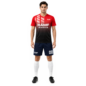 เสื้อเจอร์ซีย์ฟุตบอลสำหรับผู้ชายนักเรียนเด็กเสื้อฟุตบอลออกแบบลายโลโก้ได้ตามต้องการ - Product Image 5